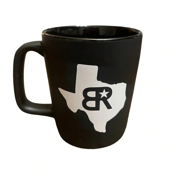 Black Rock Coffee Bar Texas Matte Black 10oz Coffee Mugs Set Of 2 - Picture 6 of 15